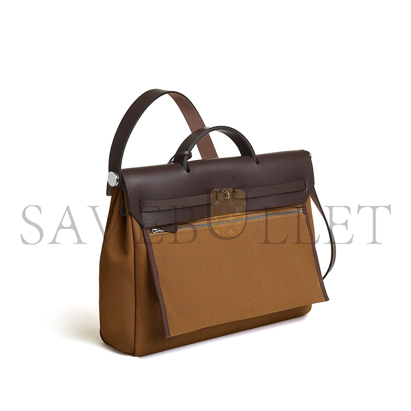 HERMES MASTER EBONY HERBAG MESSENGER 39 BAG H084489CKAN (39*28*9cm)